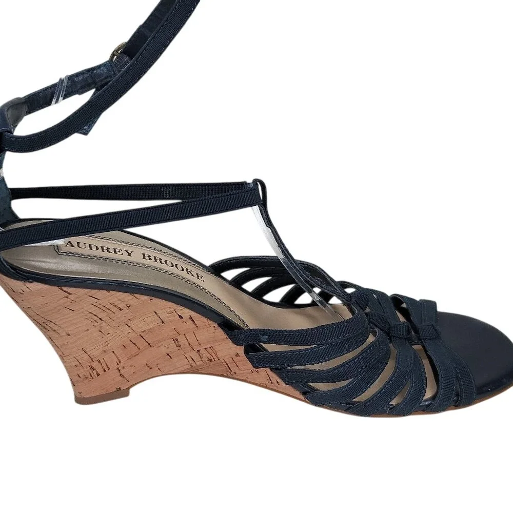 Audrey‎ Brooke Amber Black Strappy Sandals